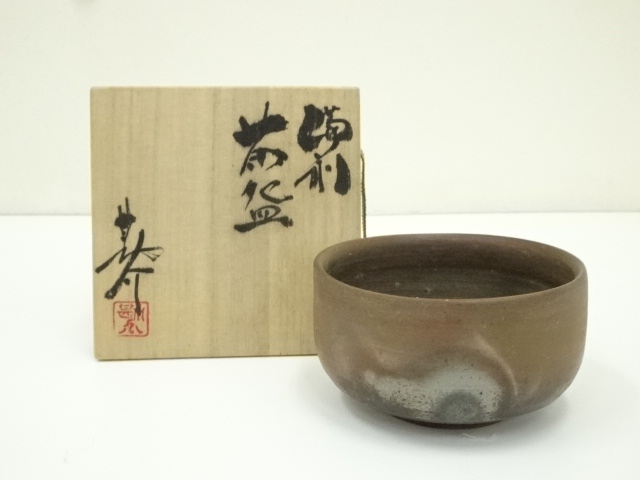 JAPANESE TEA CEREMONY / BIZEN WARE TEA CHAWAN / ARTISAN WORK